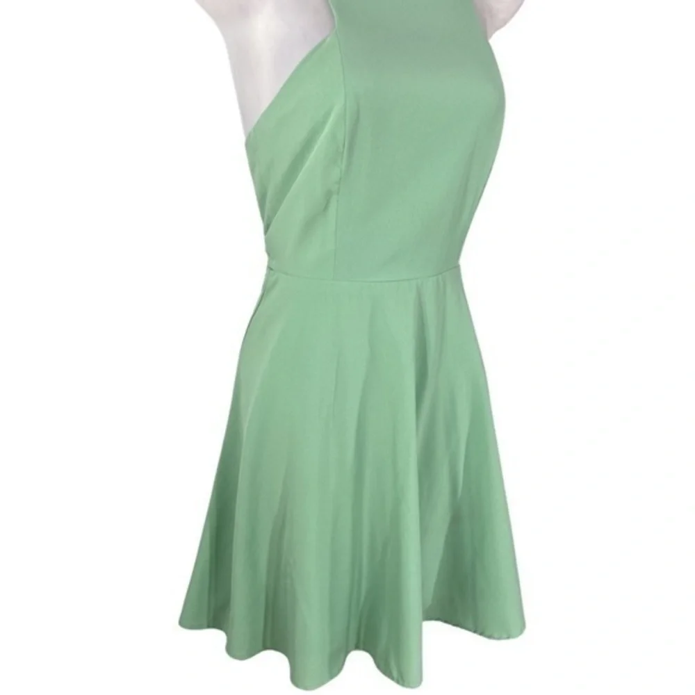 Lulu’s Call to Charms Sage Green Skater Dress GG21